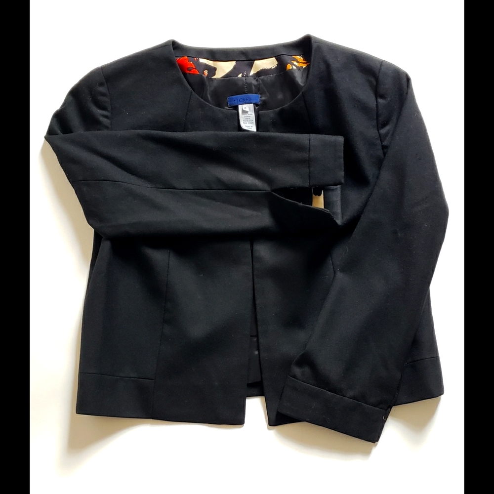 Black J. Crew cropped blazer